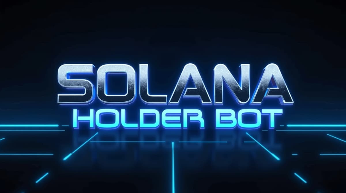 Solana Holder Bot interface showcasing tools to generate Solana holders in 2025